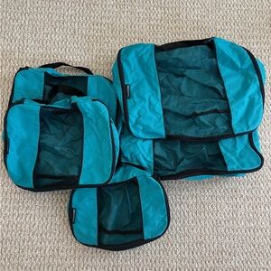 Teal Packing Cubes Set for Travel